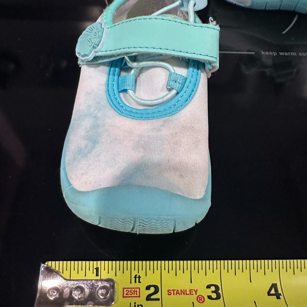 Ariel Princess SHOES Girls 7/8 Toddler Quick Dry Water Pool Beach Shoes Mermaid - Picture 10 of 11